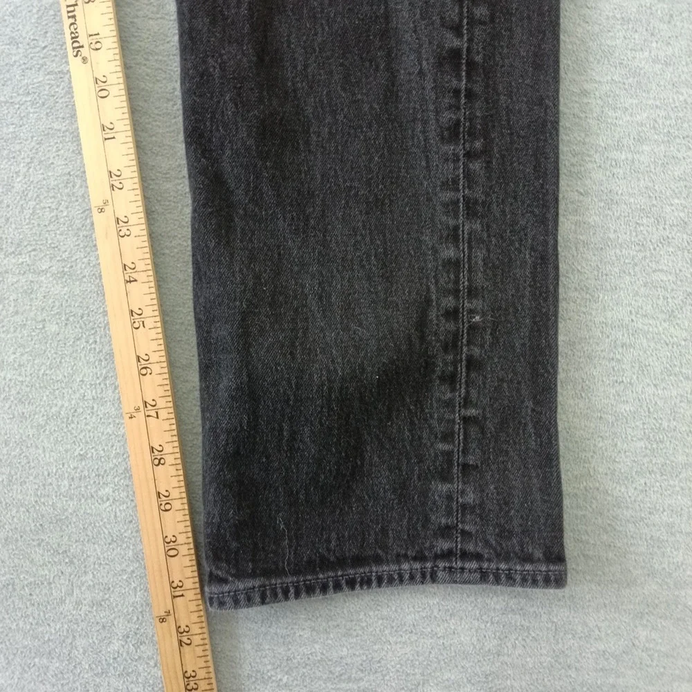 Levis Premium 501 Original Fit Jeans Mens 36x34 Black Straight Leg 00501-2456
